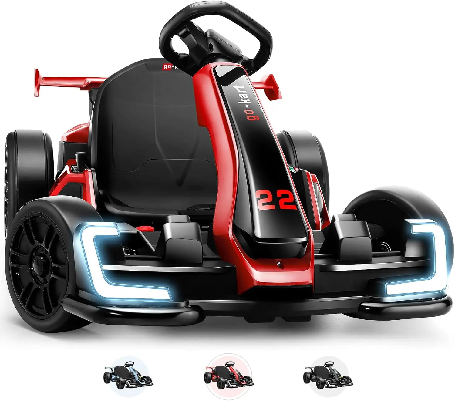 24V Kids Electric Drift Go Kart Car with Adjustable Seat,  300W 2 Speed Motor