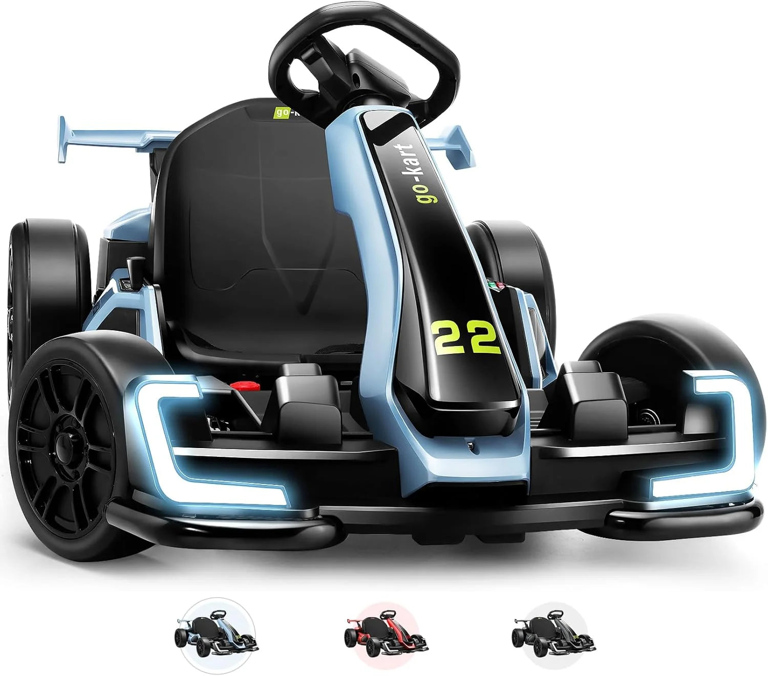 24V Kids Electric Drift Go Kart Car with Adjustable Seat,  300W 2 Speed Motor