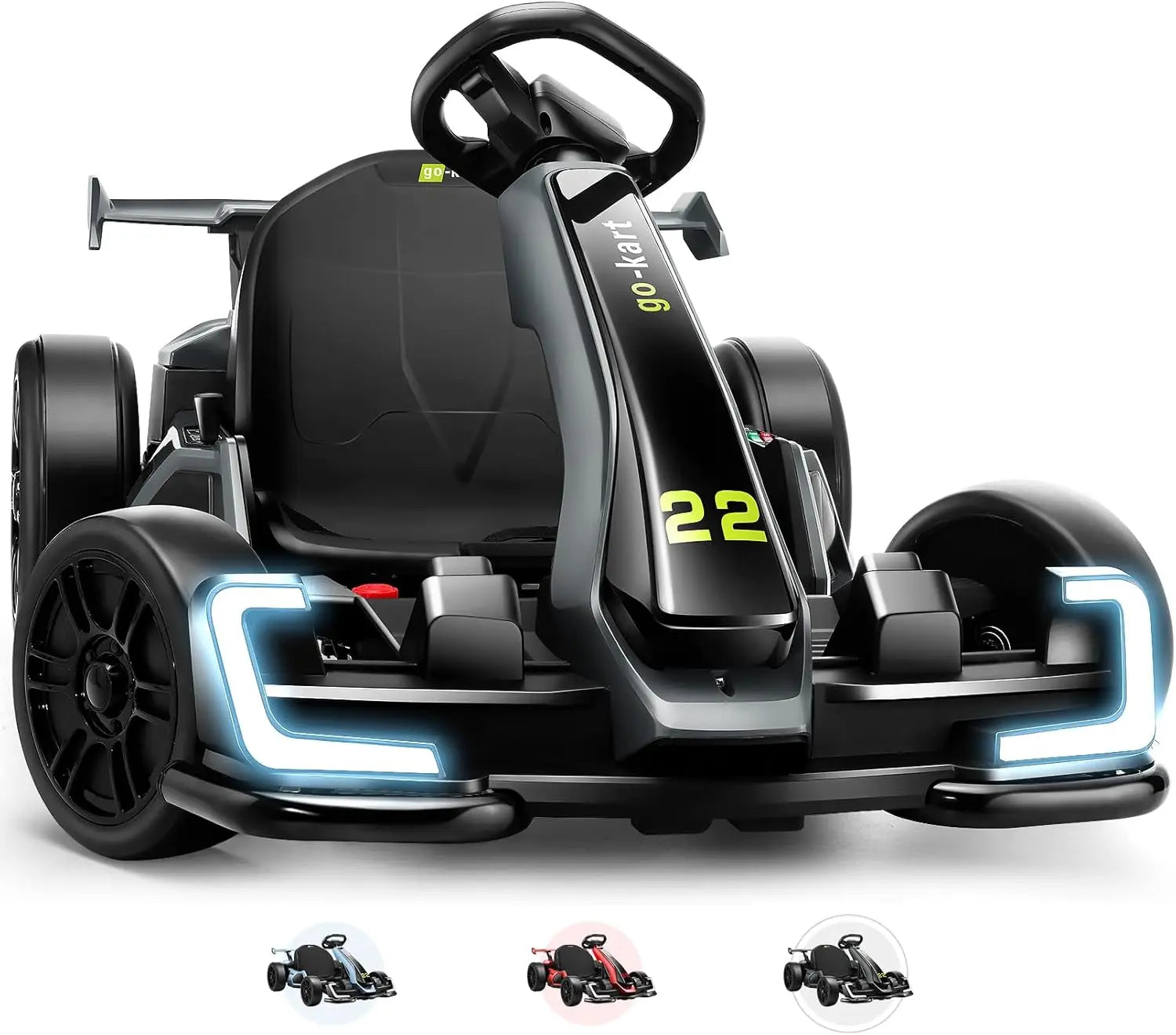 24V Kids Electric Drift Go Kart Car with Adjustable Seat,  300W 2 Speed Motor