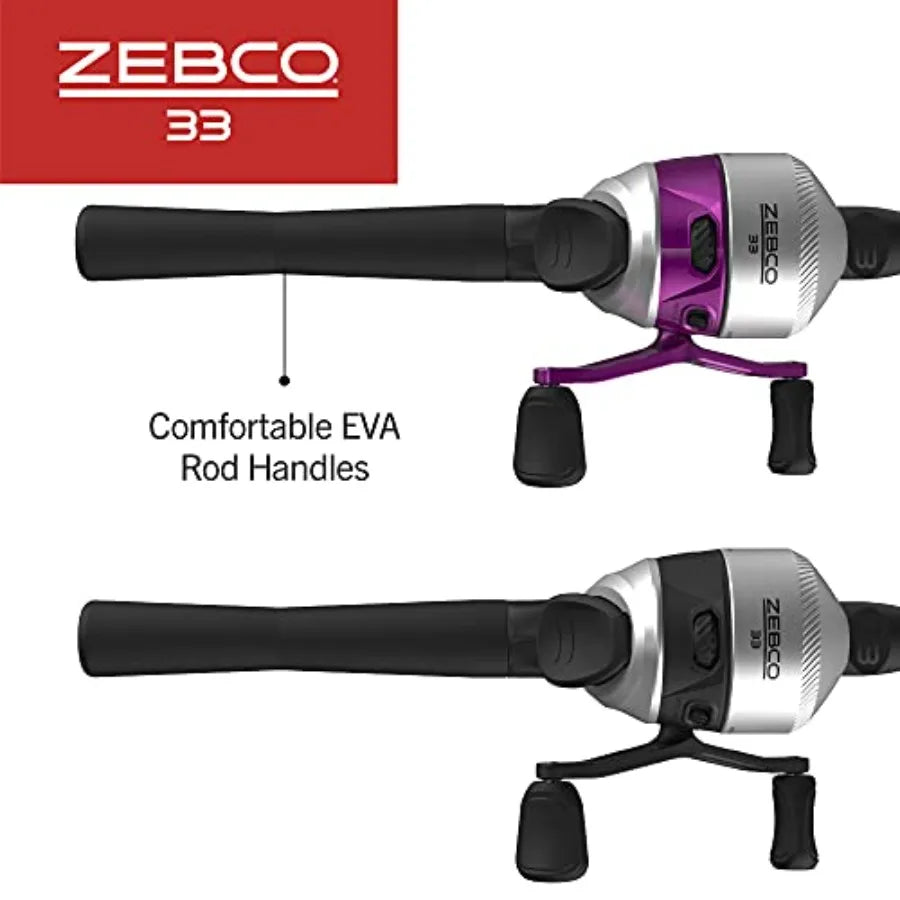 2Piece Fishing Rod Combo 5Foot 6Inch Durable Fiberglass Rod