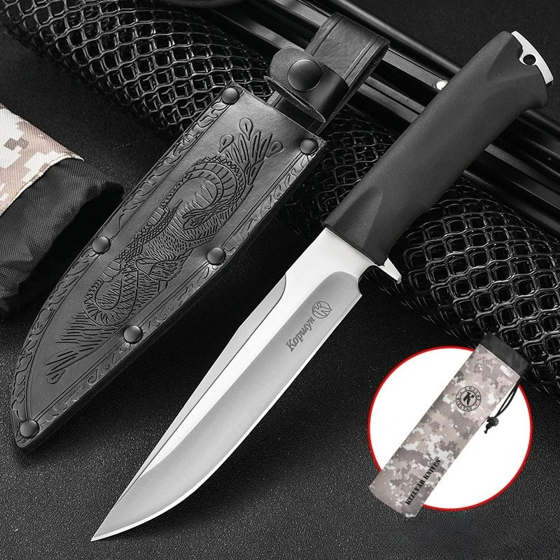 First Model Multi-functional Anti-slip Tactical Straight Knife with D2 Steel Blade