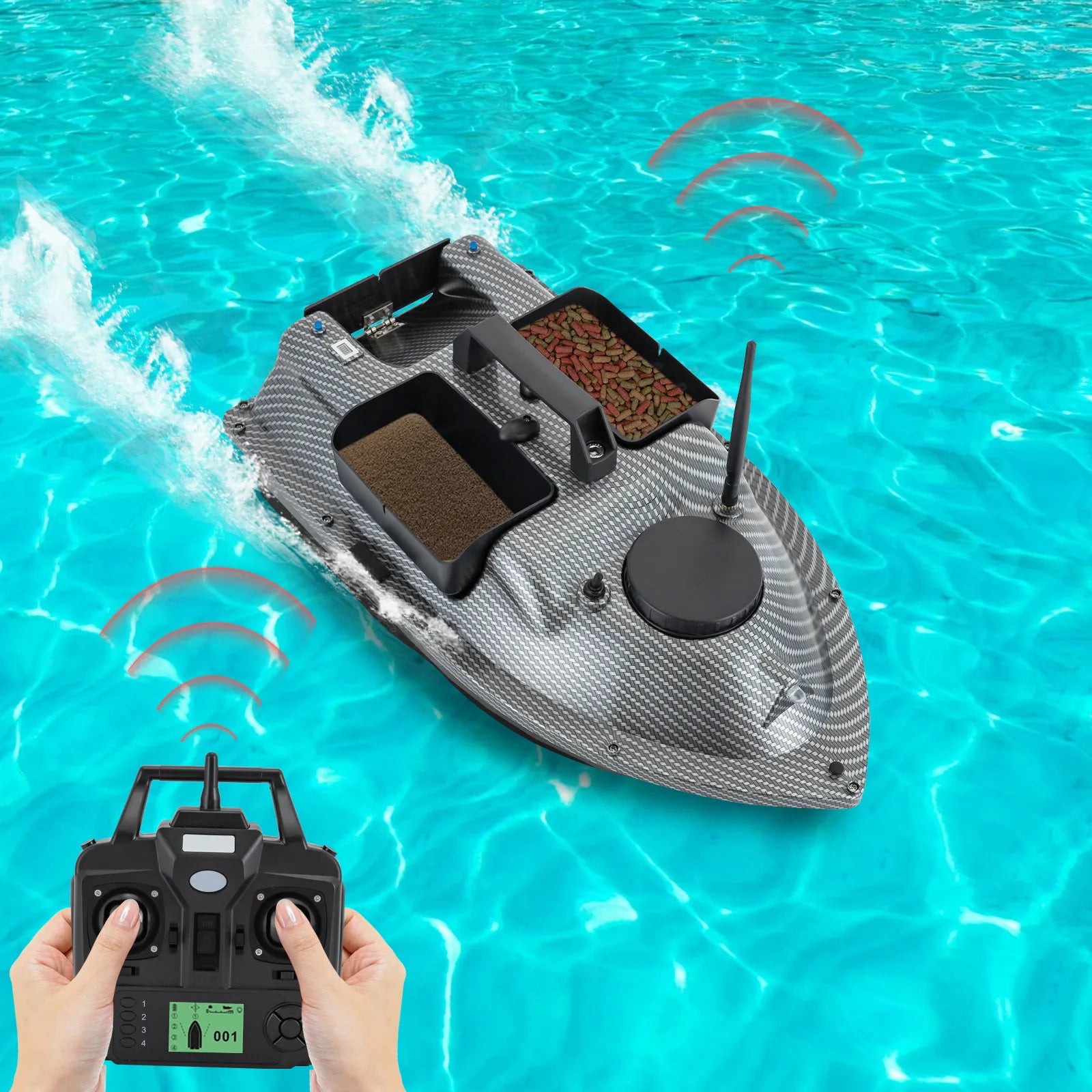 Rechargeable GPS Fishing Bait Boat with 16 Positioning Points