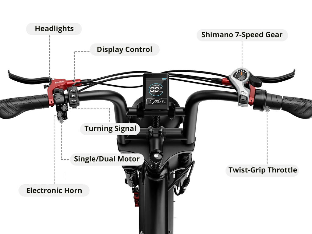 AMYET S8 Adults Electric Bike  2000W Dual Motor Bicycle