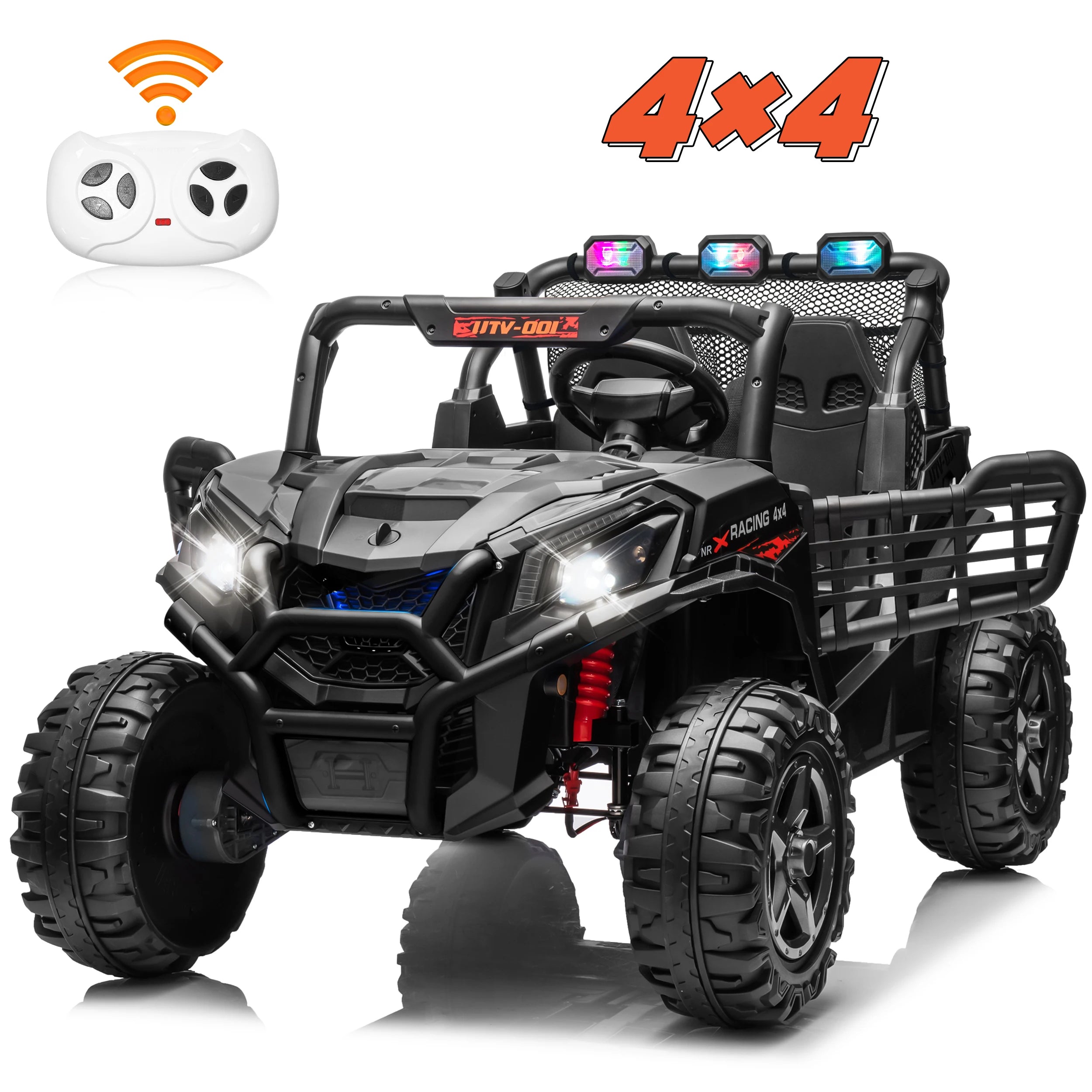 24V XL 2 Seater Ride on Toys Car for Girls, 2WD/4WD Switchable Off-Road UTV w/Long-Endurance Battery Power, 3-Speed Remote Control