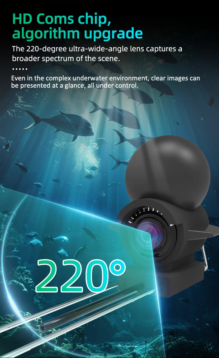 Handheld Fishing Underwater Depth Finder With Camera and Night Vision