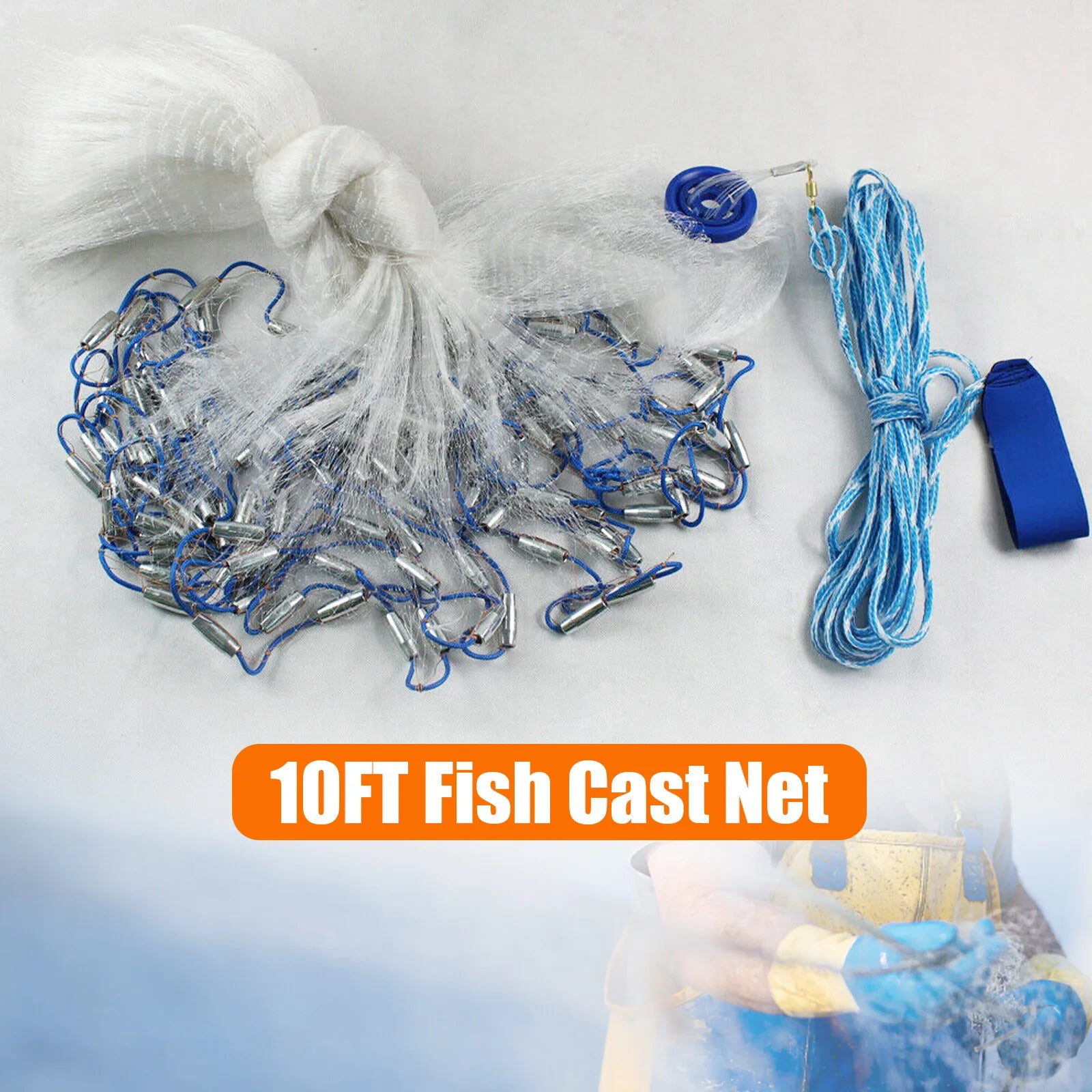 Saltwater Fishing Cast Net, Easy Throw