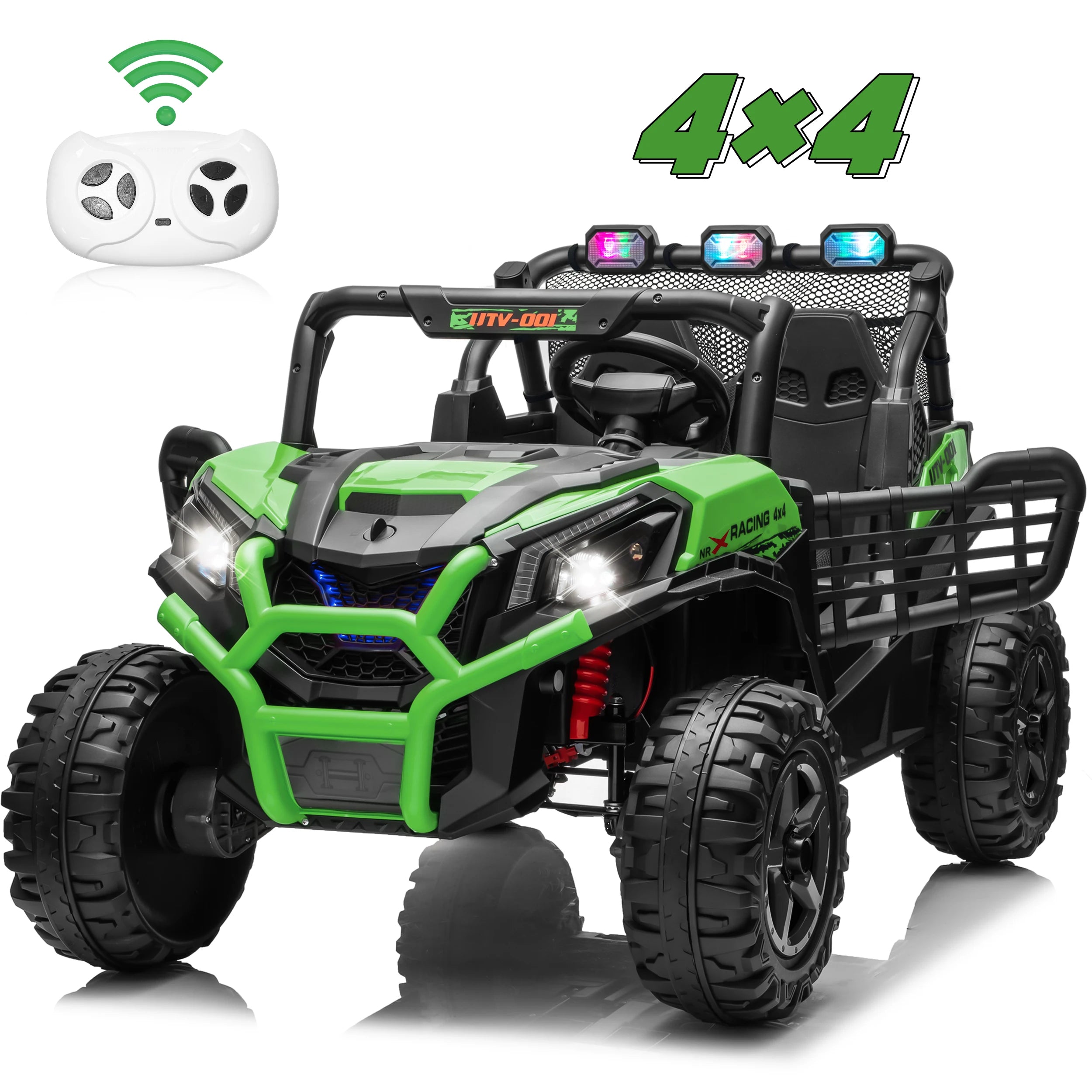 24V XL 2 Seater Ride on Toys Car for Girls, 2WD/4WD Switchable Off-Road UTV w/Long-Endurance Battery Power, 3-Speed Remote Control