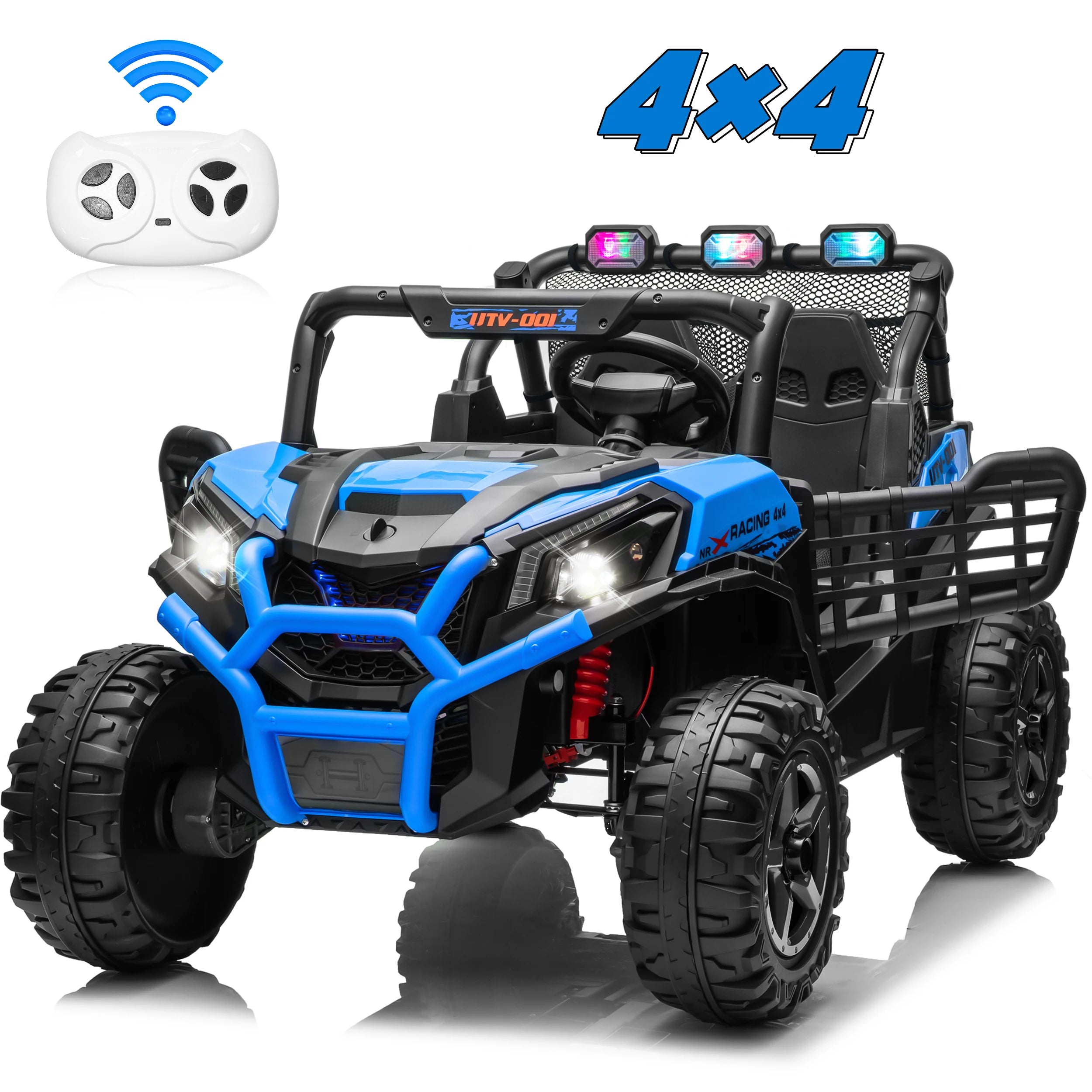 24V XL 2 Seater Ride on Toys Car for Girls, 2WD/4WD Switchable Off-Road UTV w/Long-Endurance Battery Power, 3-Speed Remote Control