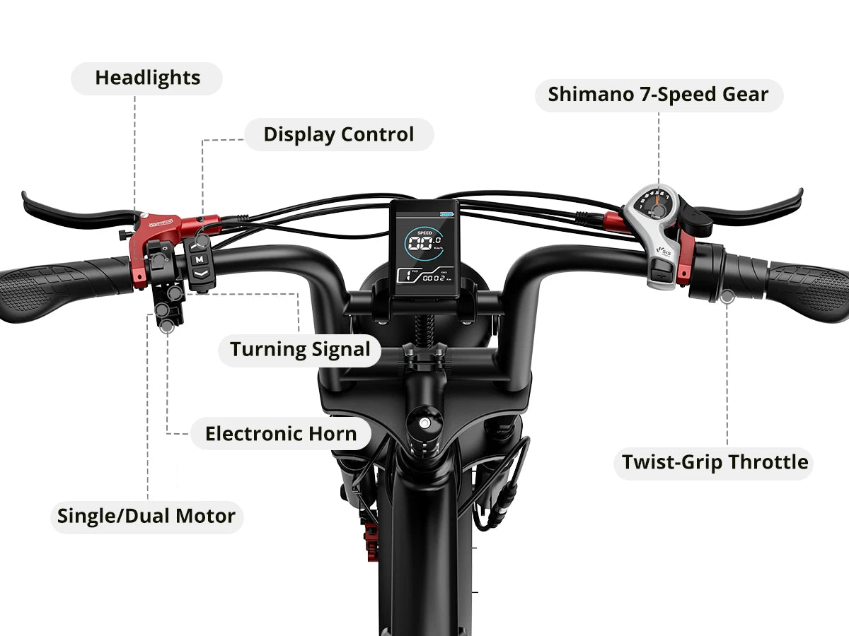 AMYET S8 Adults Electric Bike  2000W Dual Motor Bicycle