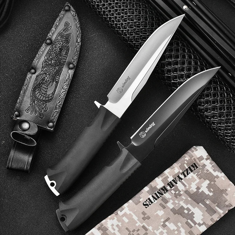 First Model Multi-functional Anti-slip Tactical Straight Knife with D2 Steel Blade