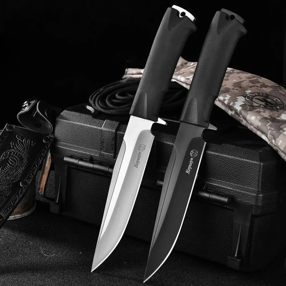 First Model Multi-functional Anti-slip Tactical Straight Knife with D2 Steel Blade