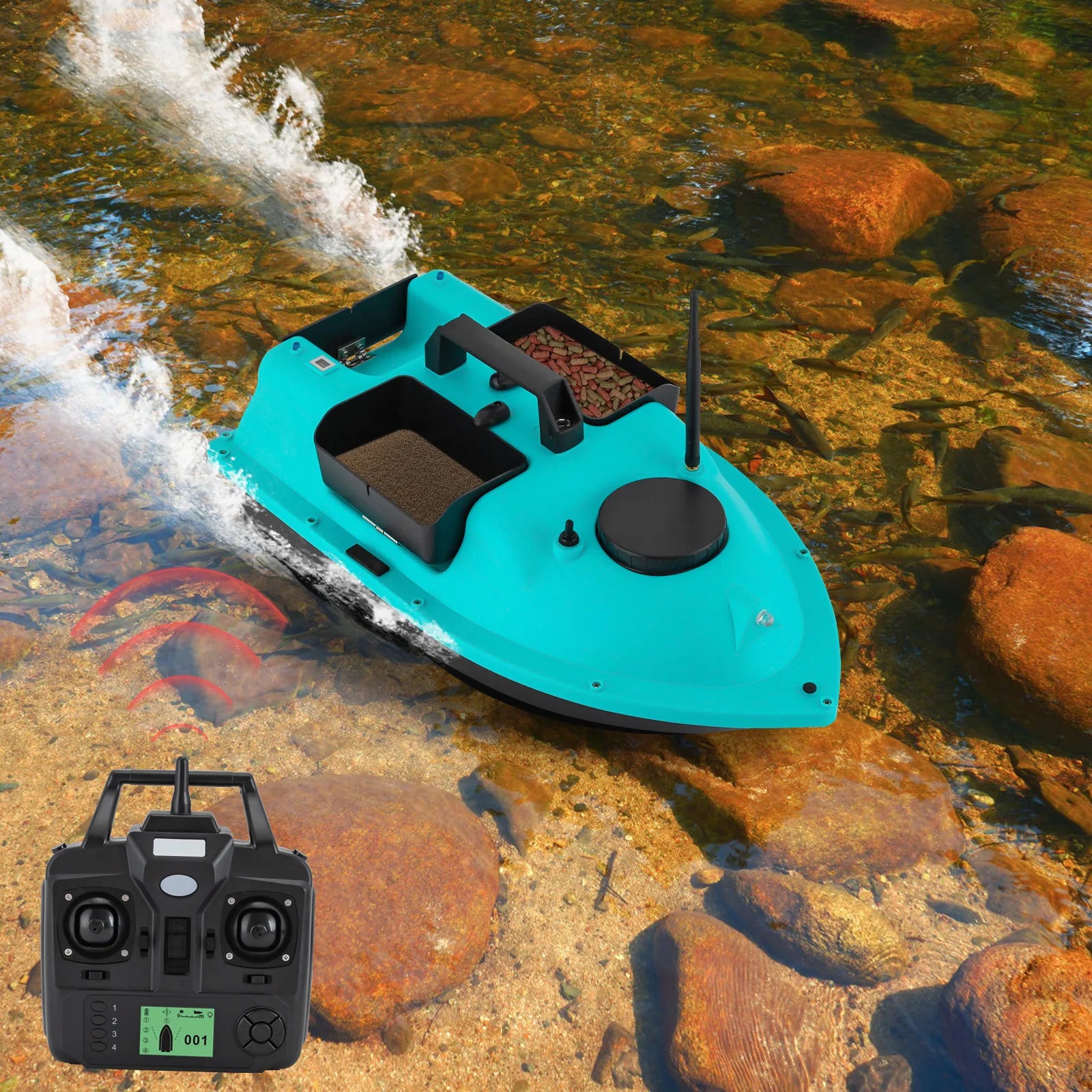 Rechargeable GPS Fishing Bait Boat with 16 Positioning Points