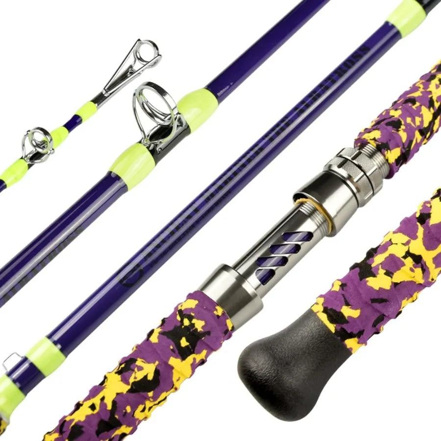 Albatross Catfish Rod 7'6 Catfishing Casting Rods 1 Piece Glow with Black Light Catfish Fishing Rod Heavy