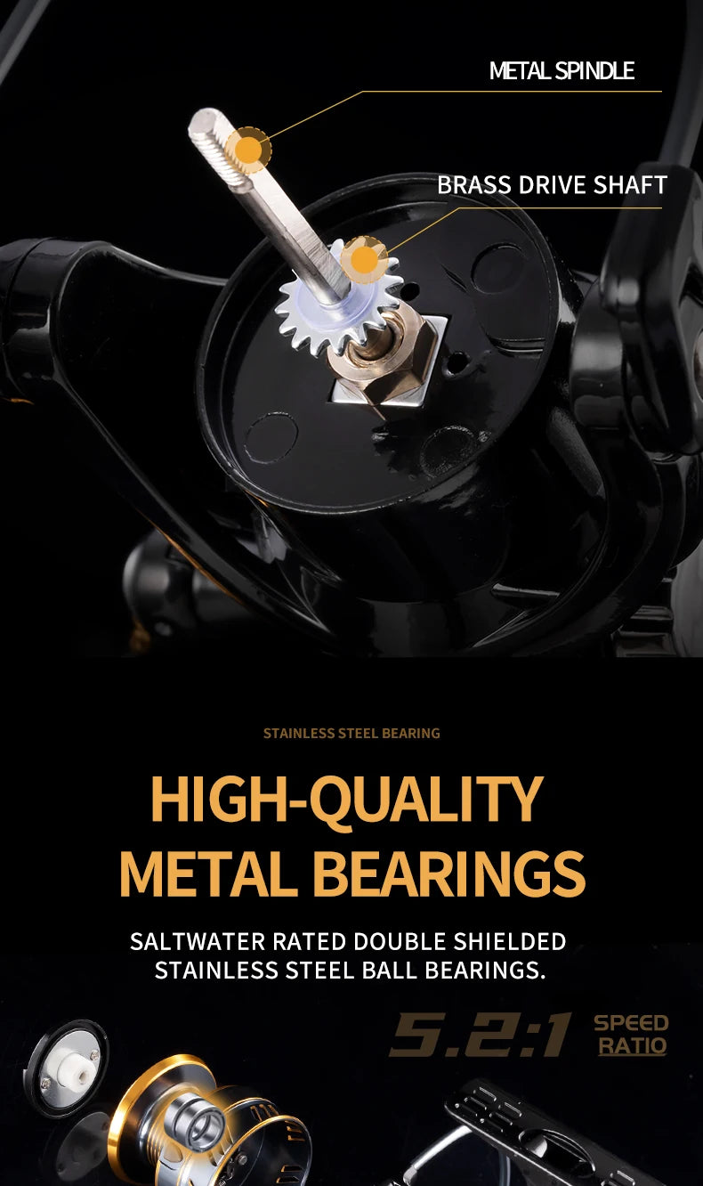 NX High Speed Metal Spinning Fishing Reel 10KG Max Drag