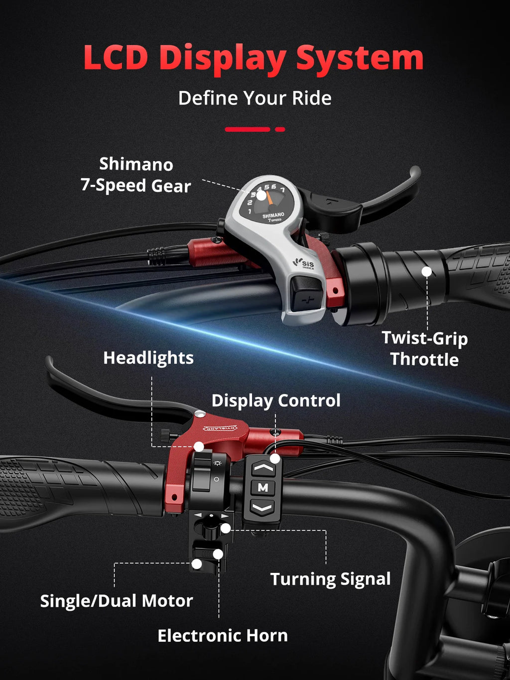 AMYET S8 Adults Electric Bike  2000W Dual Motor Bicycle
