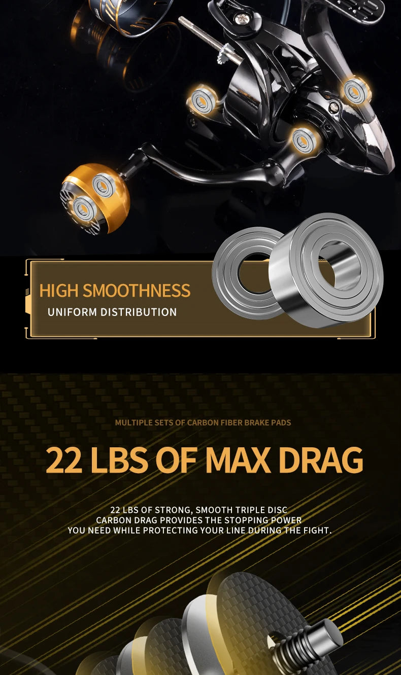 NX High Speed Metal Spinning Fishing Reel 10KG Max Drag