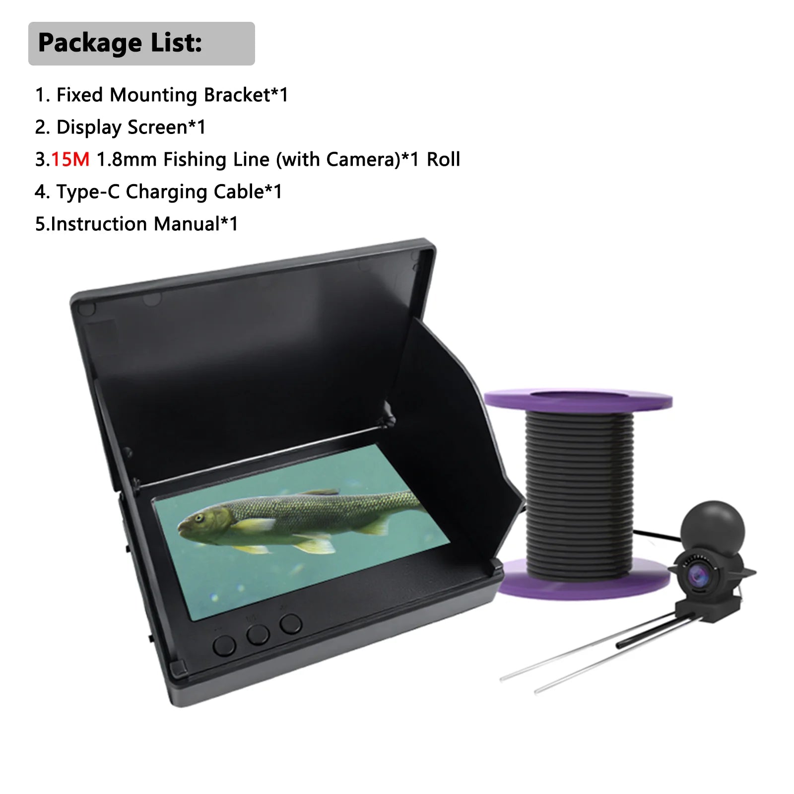 Handheld Fishing Underwater Depth Finder With Camera and Night Vision