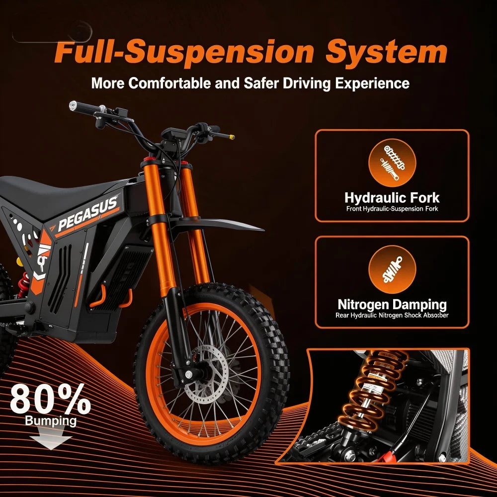E Motorcycle   Aluminum Alloy Dirt Bike  Fat Tire Off-road New Energy