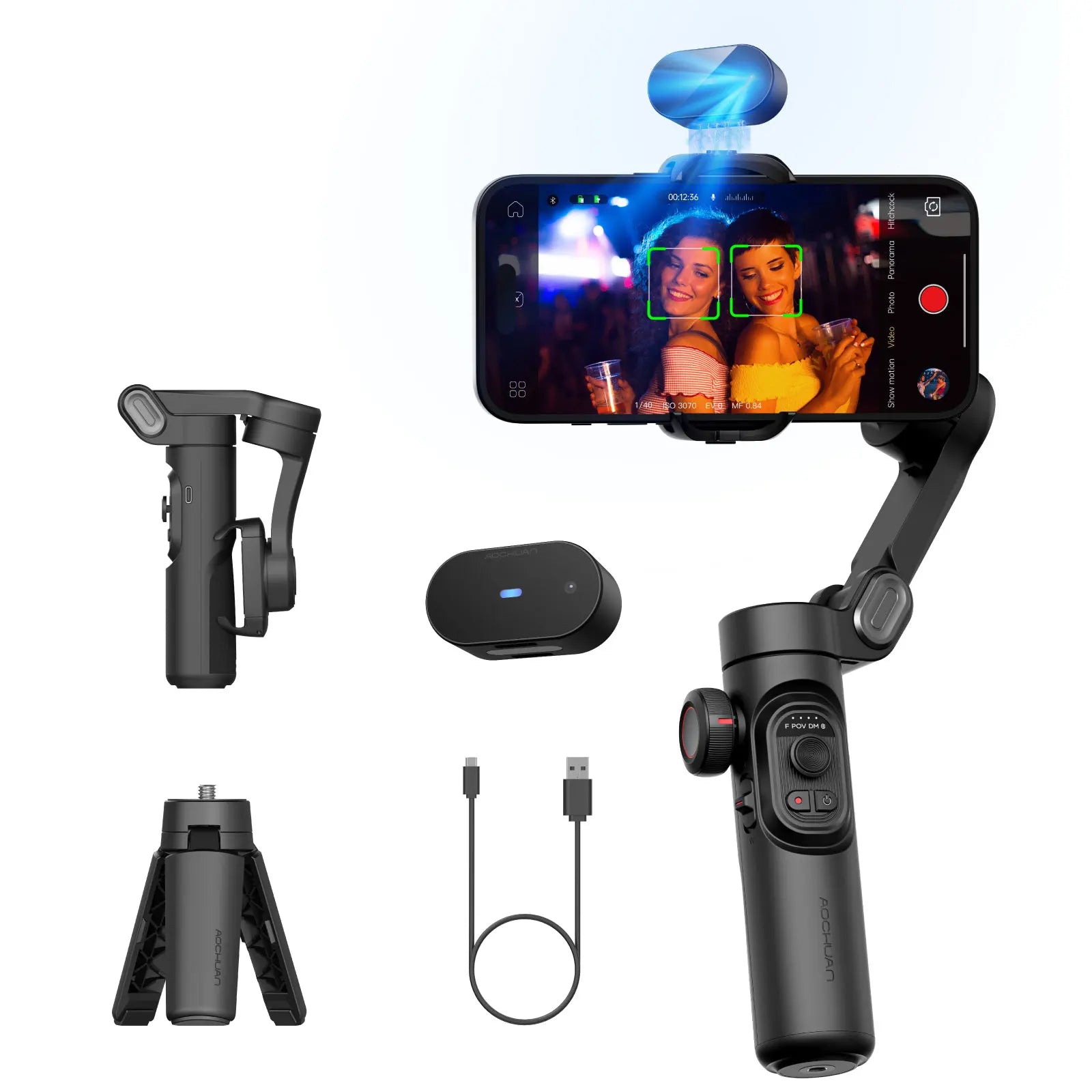 Smart  AI Version  Stabilizer for Smartphone,\ AI Tracking control with TikTok YouTube