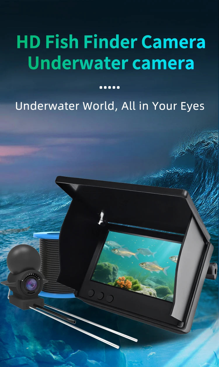 Handheld Fishing Underwater Depth Finder With Camera and Night Vision